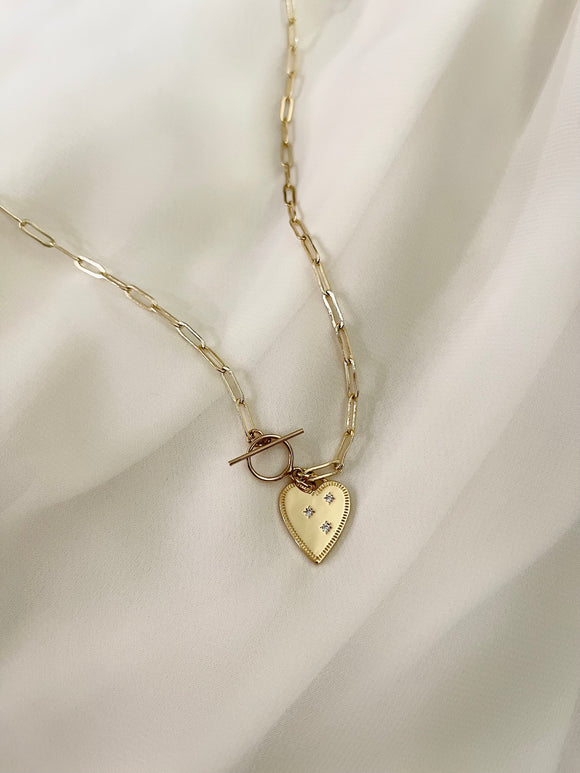 Heart Charm Gold-filled Necklace