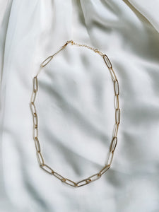 Gold-filled Textured Link Necklace