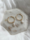 Gold-Filled Hoops and Pearl Charms